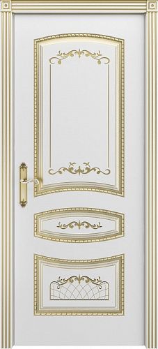 Соната В3 ДГ Белый с патиной Золото 2000 x 600 Соната В3 ДГ Белый с патиной Золото 2000 x 600